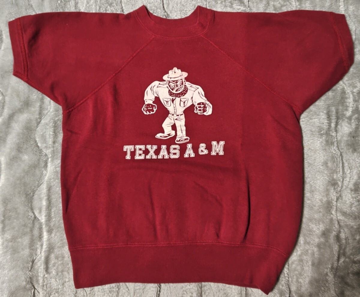 程度極上★激レア！ 1970s アルテックス 両面ラバープリント 半袖スウェット★ ( ARTEX vintage sweat ビンスエ)