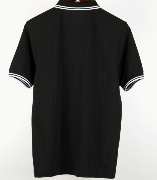 新品メンズポロシャツFREDフレッドペリー半袖Tシャツダブルエリライン黒XXL