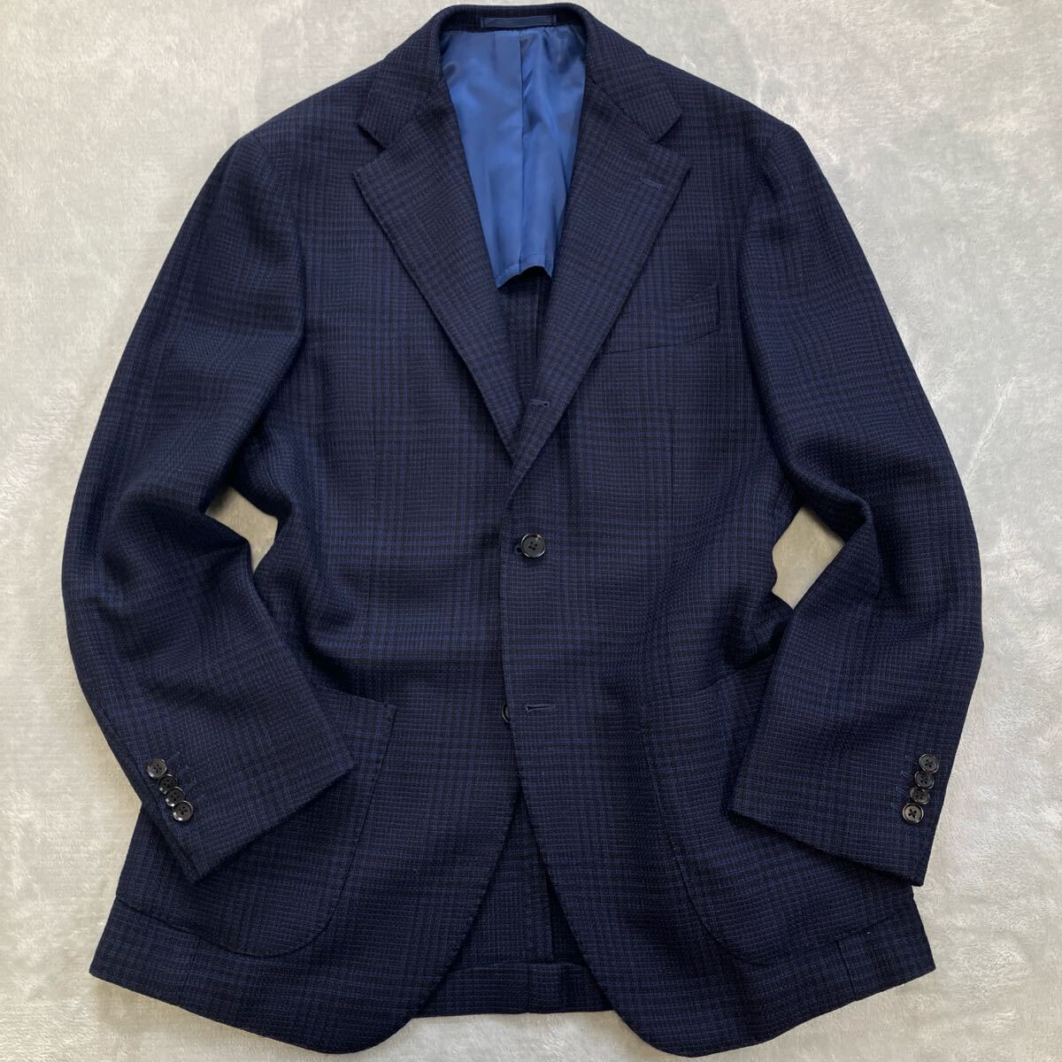 【春夏】ブリッラペルイルグスト リネン ツイードジャケット リングヂャケット製 極美品 Brilla per il gusto 50 ブリッラペルイルグスト