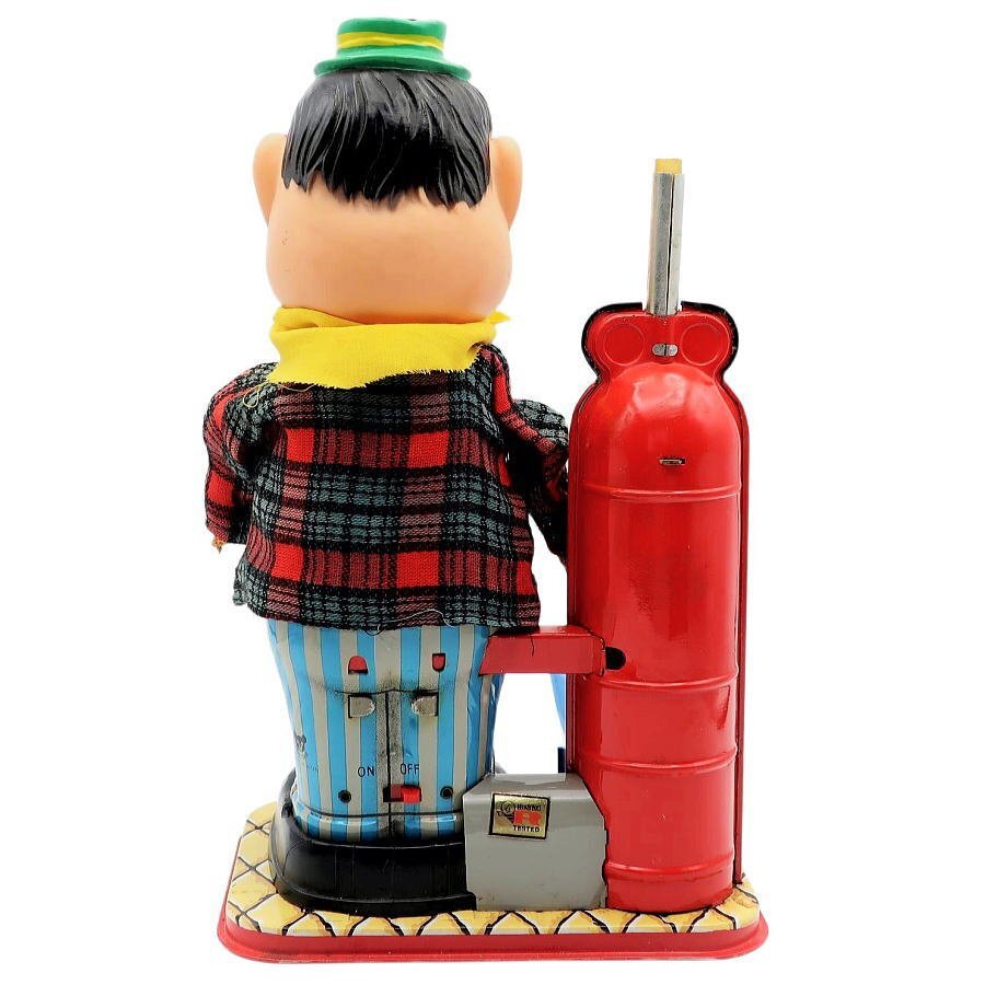 GINO　ナポリのシャボン玉吹き　ROSKO TESTED社　1960年代　ブリキ　オリジナルの箱あり　動きませんがディスプレイにいかがでしょうか？