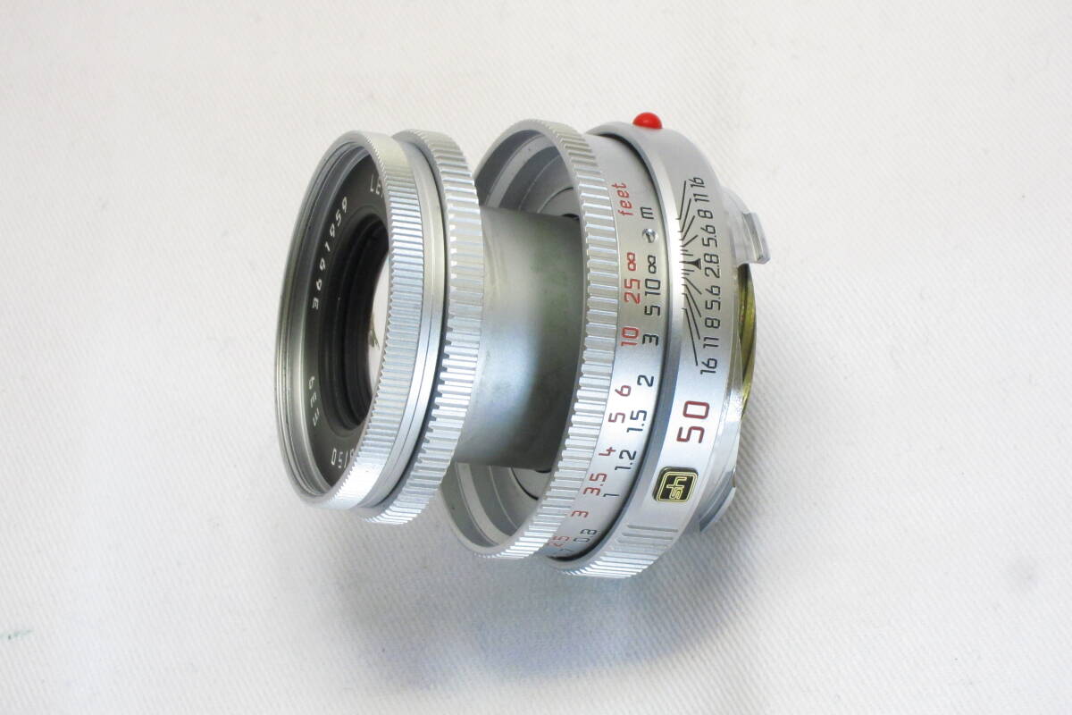 美品 LEICA ELMAR -M 1:2.8 / 50 E39 SHマーク付 ライカMマウント 純正フード付き