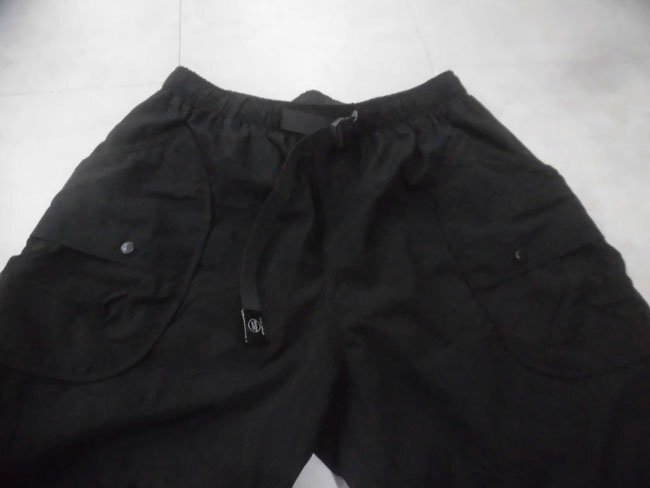 gym master ジムマスター Comfy Nylon ドロップポケットショーツ M/吸汗速干 ストレッチ ナイロン ショートパンツ/黒/G421634/メンズ