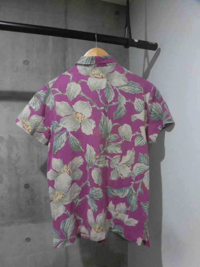 POLO RALPH LAUREN ポロ ラルフローレン CUSTOM FIT フラワー ボタニカル 総柄 半袖 ポロシャツ M/鹿の子シャツ/メンズ