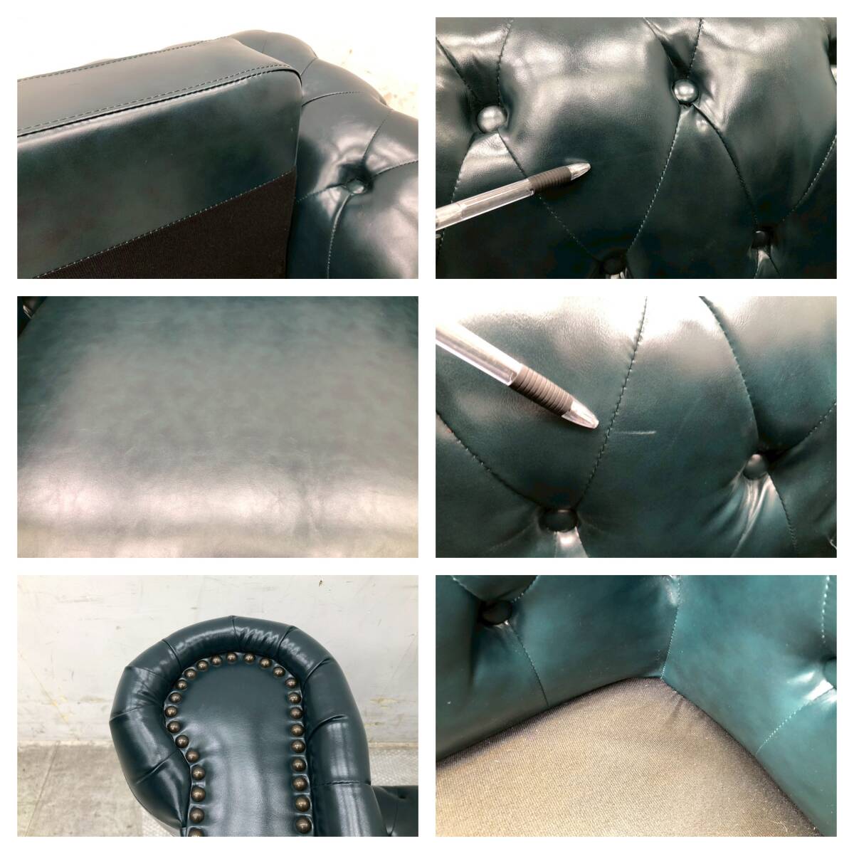 T7083☆展示品☆クラリス☆チェスターフィールド☆英国スタイル☆2人掛けソファ☆2PSOFA☆_画像9