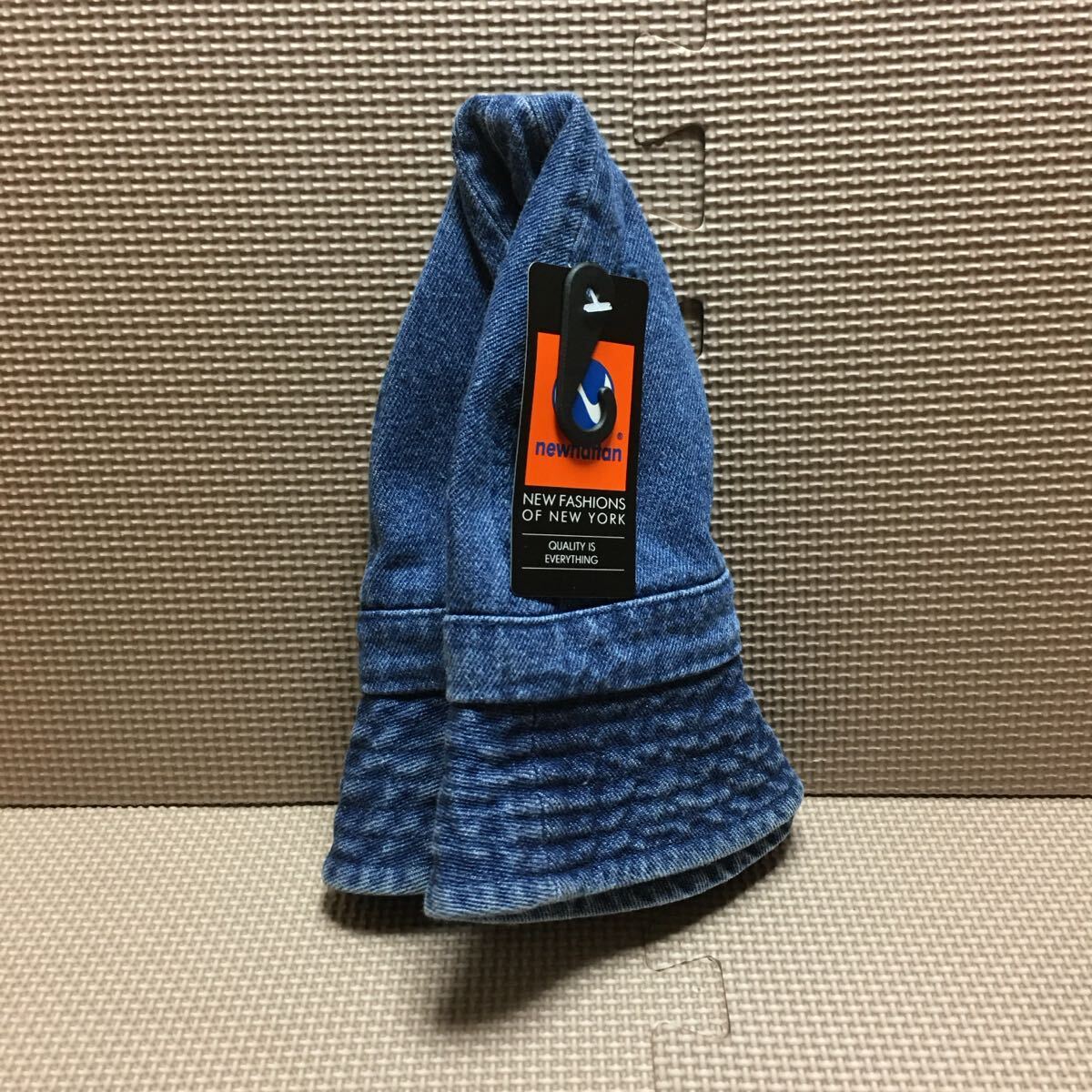 新品未使用 ニューハッタン メトロハットのダークブルーデニム L/XL_画像3