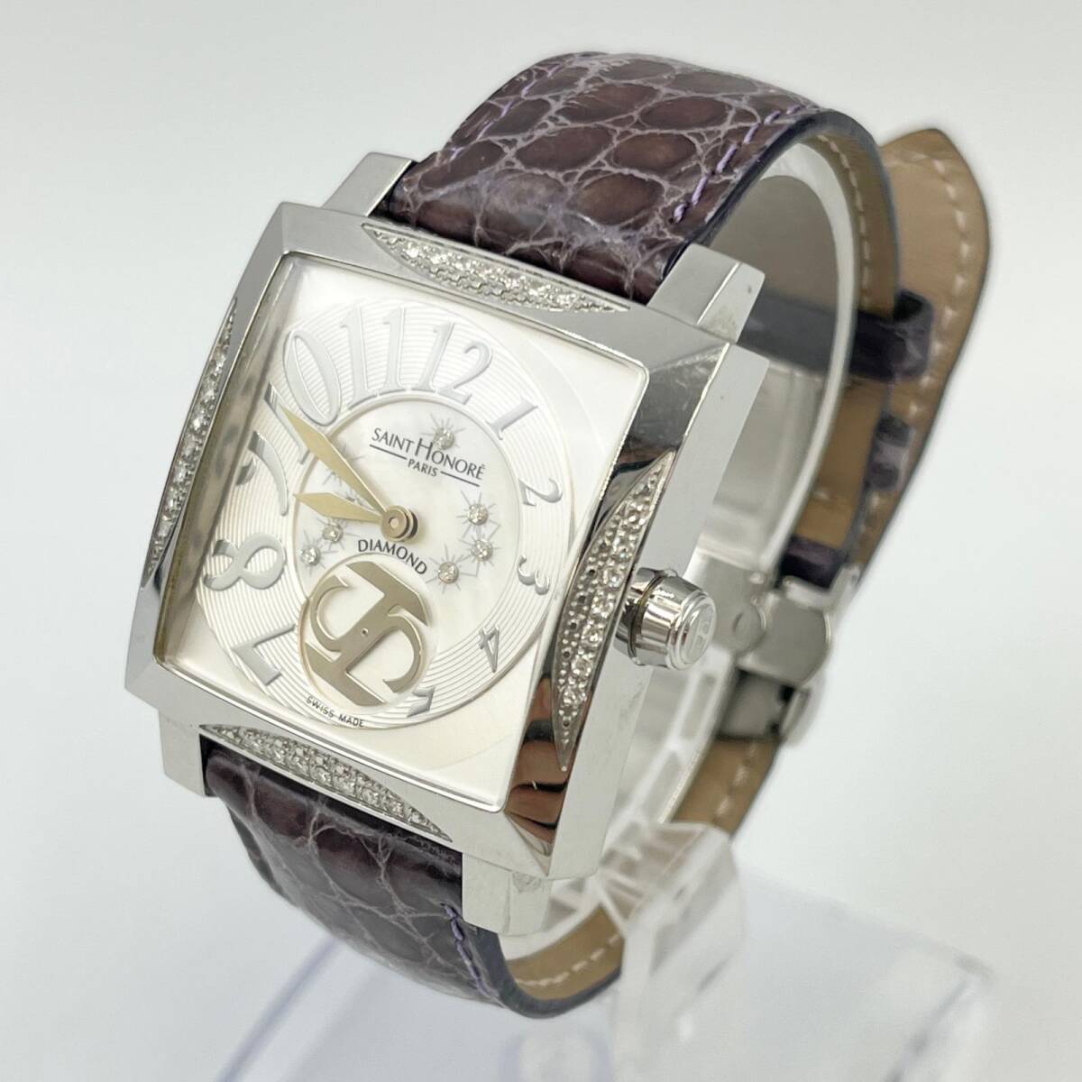 J2228★サントノーレ SAINT HONORE 腕時計 オルセー クウォーツ 不動 ダイヤモンド 862320.1-G06
