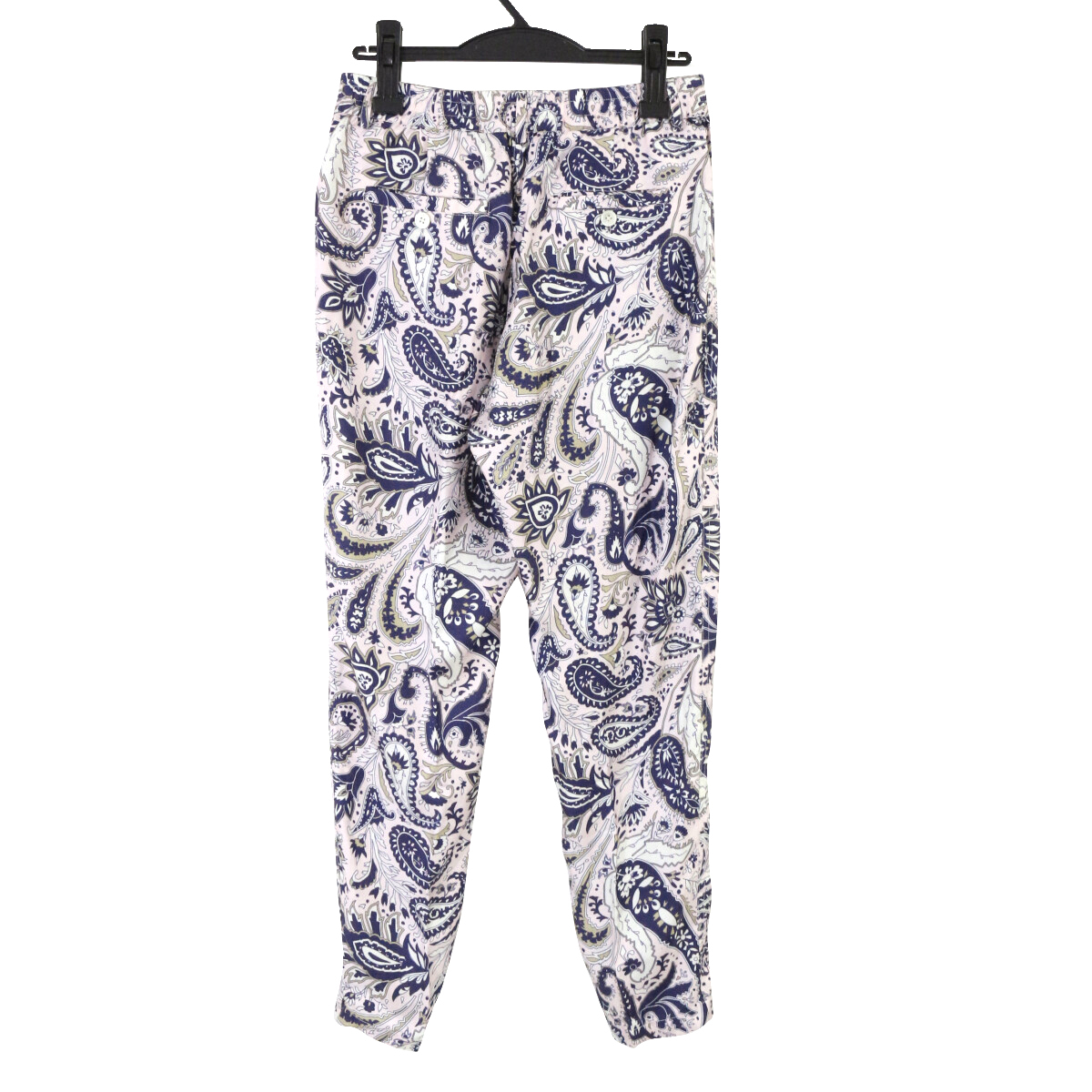 L'Appartement購入 BANANATIME 23SS ジャンボペイズリーシルクテーパードパンツ XS 23030570003310 バナナタイム アパルトモン