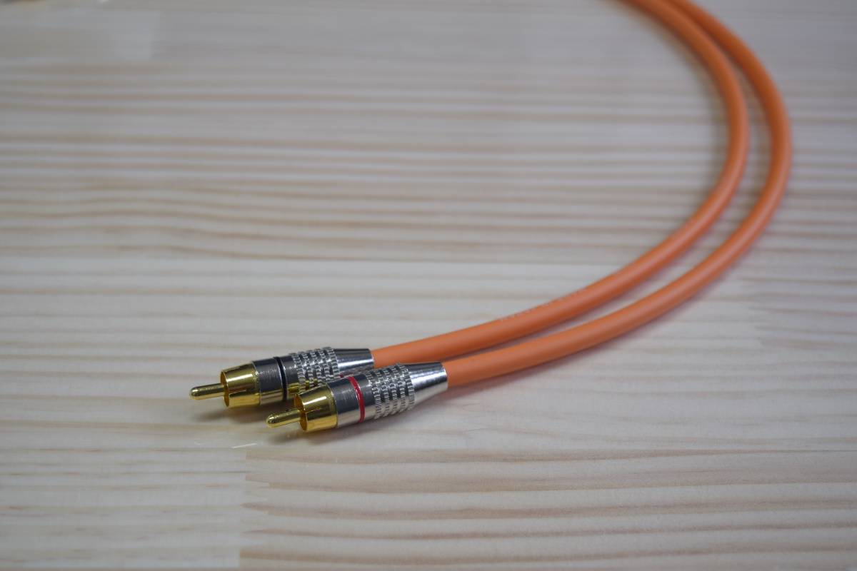 ■■ Canare L-4E6S(OR) ＋RCA Gp_plug（NB01）/0.95m×2本
