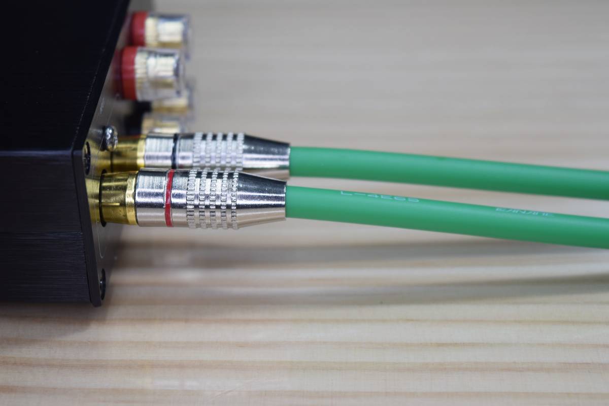 ■■ Canare L-4E6S(GR) ＋RCA Gp_plug（NB01）/0.45m×2本