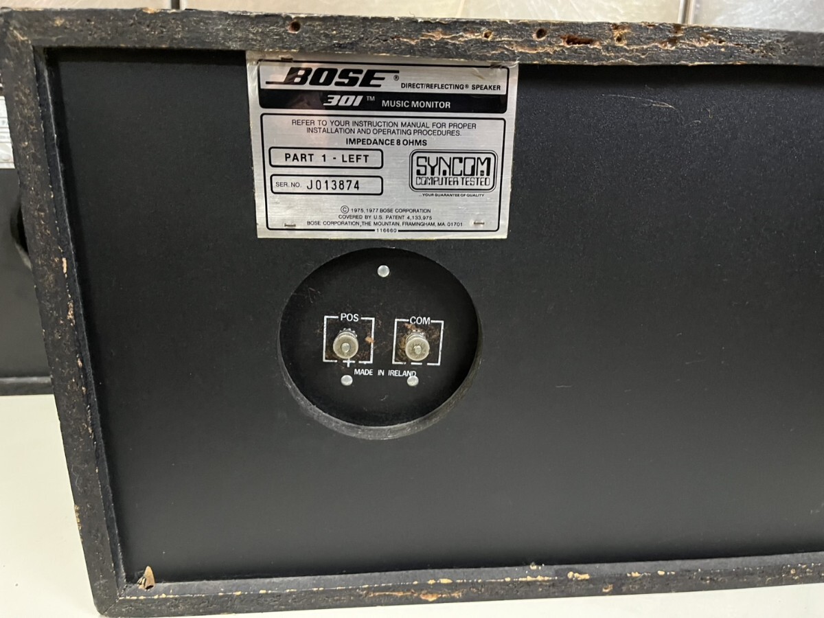 0 BOSE 301 MUSIC MONITOR 301 MM акустическая система LEFT 2 шт 8Ω выход звука проверка settled Bose товар с некоторыми замечаниями ③