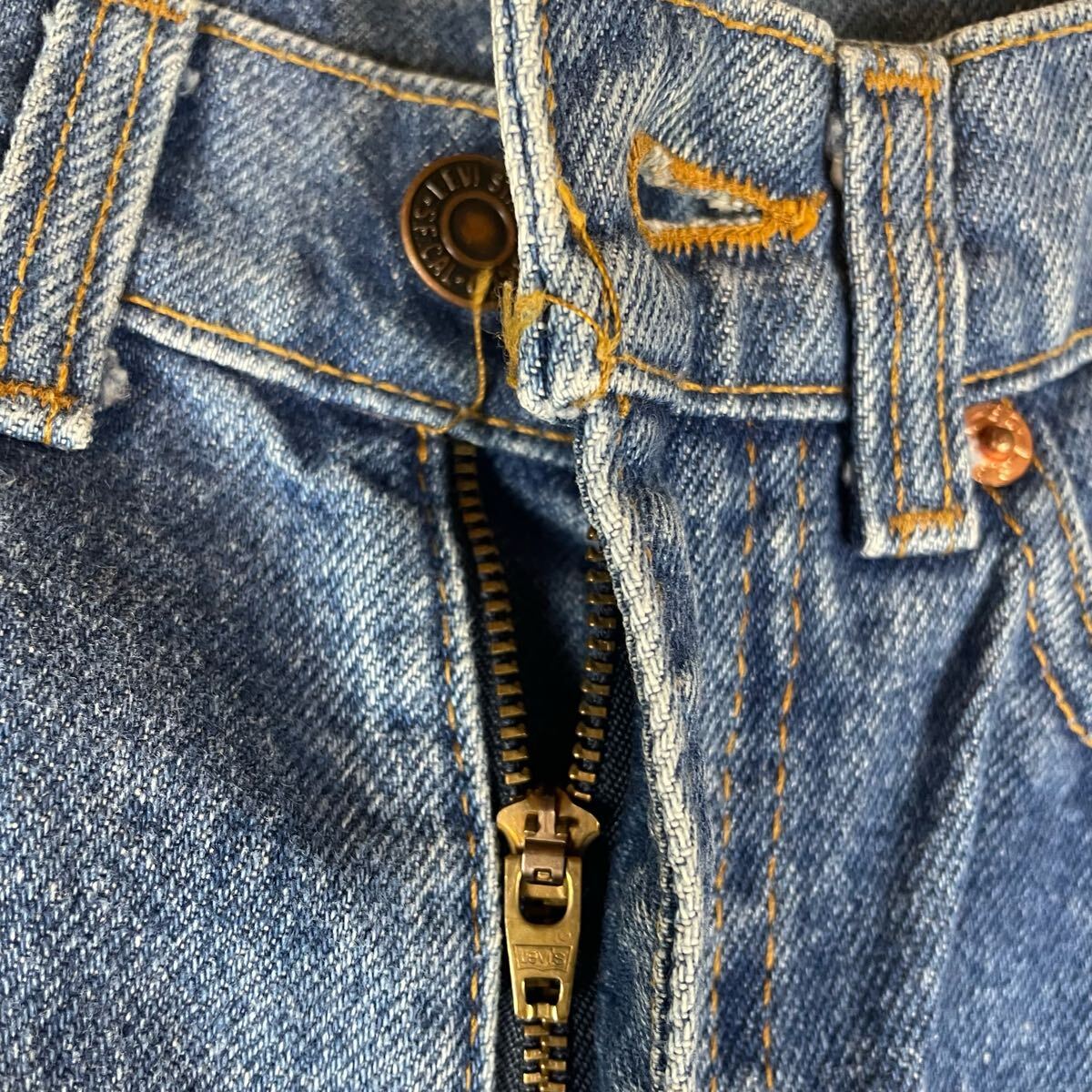 【USA製】Levi's W610ブルーデニム W30 525工場 90's リーバイス ジーンズ アメリカ古着 ジッパーフライ_画像3