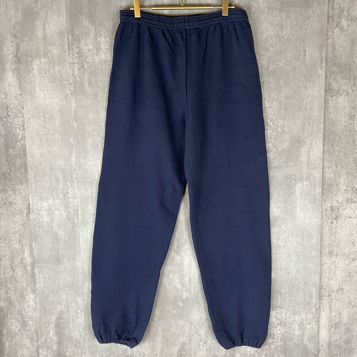 【USA製】JERZEES ジャージーズ スウェットパンツXL ネイビー イージーパンツ ジャージ アメリカ製 80's ビンテージ_画像1