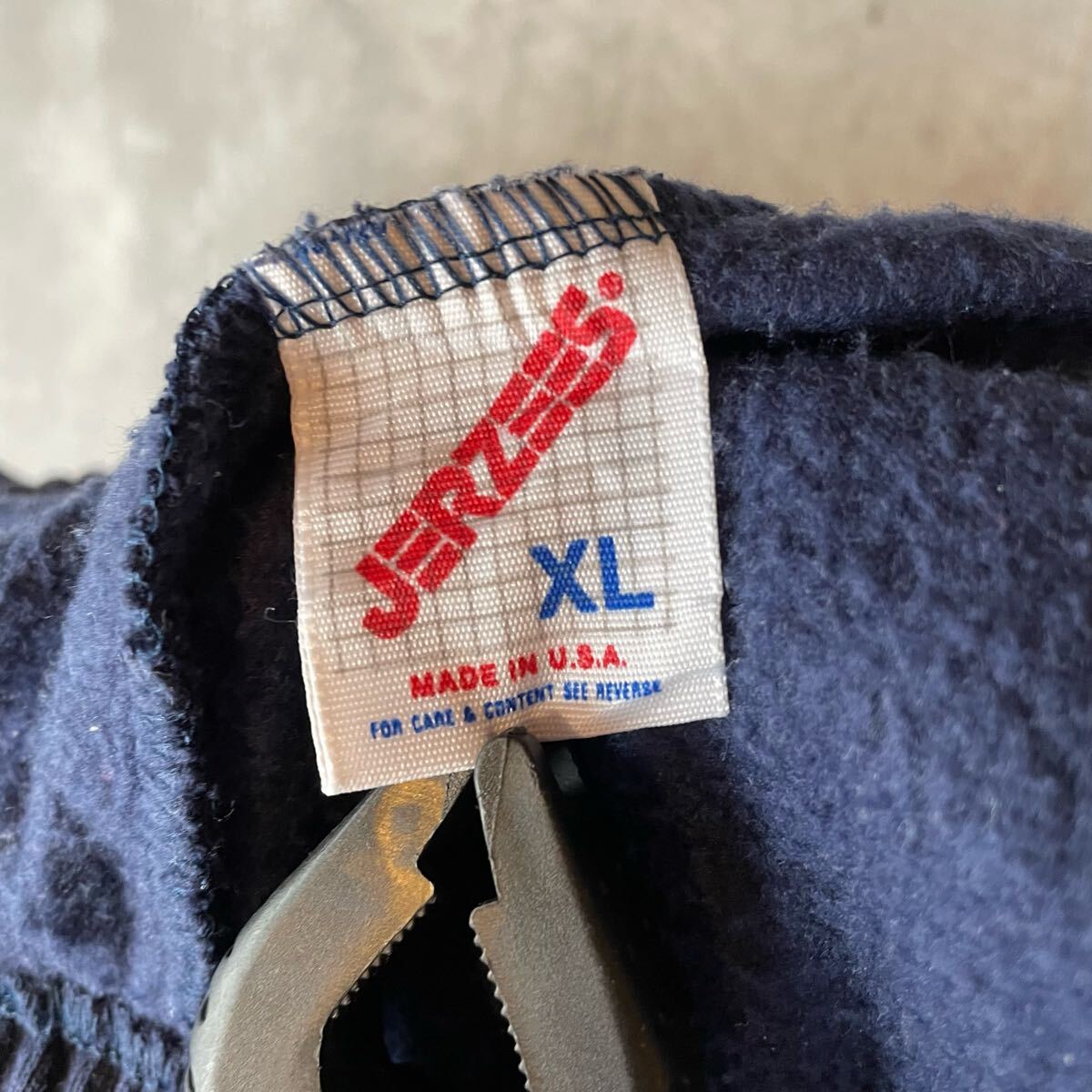 【USA製】JERZEES ジャージーズ スウェットパンツXL ネイビー イージーパンツ ジャージ アメリカ製 80's ビンテージ_画像3