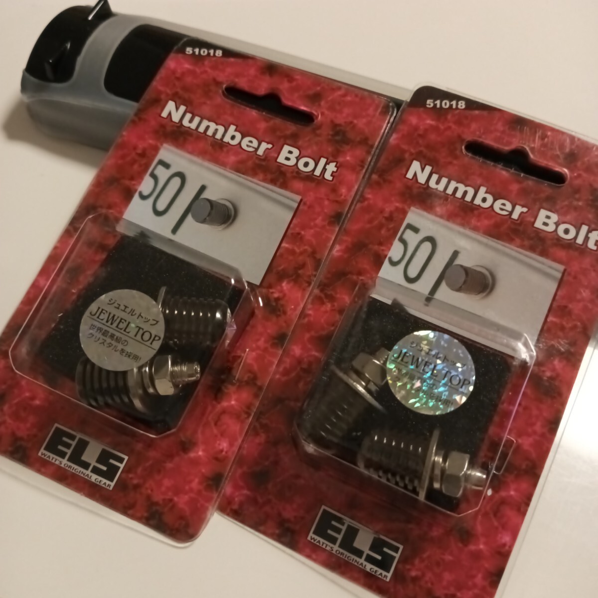 新品　4個セット　ナンバーボルト スワロフスキー クリスタル　ジュエル　エルス　ELS ワッツ　ナンバー　ボルト　SWAROVSKI