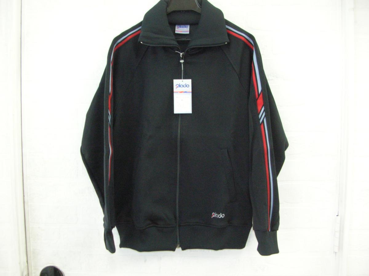 【希少品】★ビンテージ★80年代ヒットユニオン?プラド【ジャージ上下セット】ブラック×レッド/グレイ★HIT-UNION★Mサイズ★