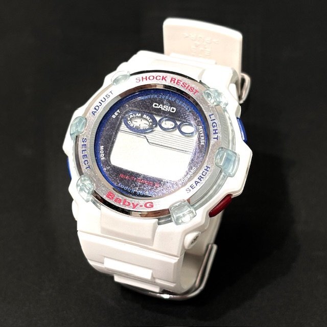 【美品】CASIO カシオ Baby-G BGR-3007K-7JR ホワイト 腕時(shí)計(jì) ウォッチ レディース I?C?E?R?C ソーラー 電波 HMY