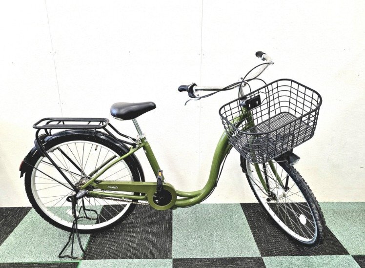 ★直接引取り歓迎★ moitie モワティエ アサヒ 26インチ 自転車 両立スタンド 內(nèi)裝3段変速 LEDライト 買い物 通勤 通學(xué)