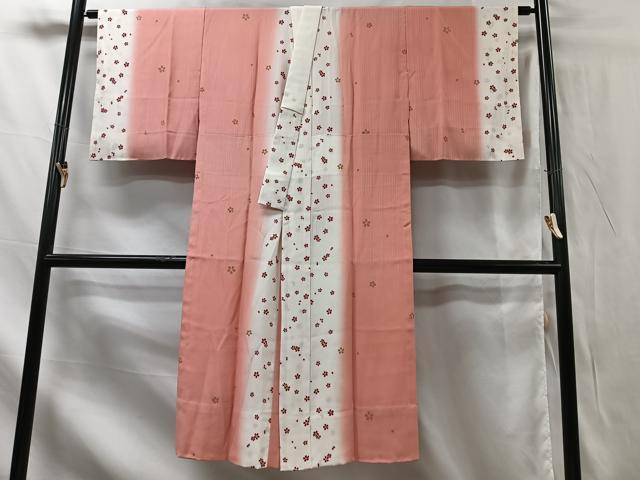 平和屋著物■長(zhǎng)襦袢　無(wú)雙仕立て　花小町　暈し染め　正絹　逸品　CAAR3294xe