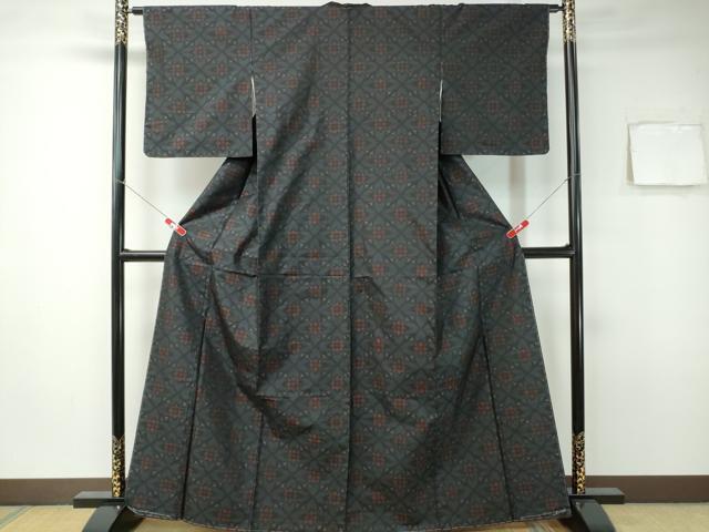  flat мир магазин кимоно # подлинный Ooshima эпонж грязь окраска . цветок документ Ikeda тканый предмет качественный продукт доказательство бумага имеется натуральный шелк замечательная вещь не использовался CAAQ7944ev