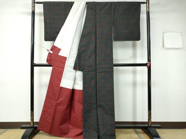  flat мир магазин кимоно # подлинный Ooshima эпонж грязь окраска . цветок документ Ikeda тканый предмет качественный продукт доказательство бумага имеется натуральный шелк замечательная вещь не использовался CAAQ7944ev