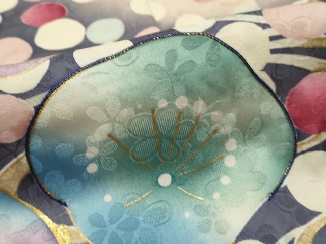 美品！岩田専太郎＊片身変わり＊金彩＆金駒刺繡＊高級＊振袖＊１６５ｃｍ＊裄６６ 平和屋着物▽紫綬褒章 巨匠『岩田専太郎』 振袖 駒刺繍 流水舞梅
