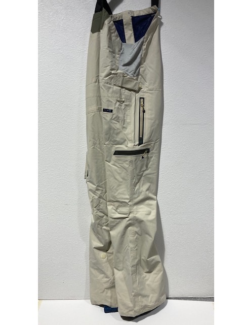 スノーボード ウェアー 23-24モデル REW KAMIKAZE BIB-PANTS18 GORE-TEX2L サイズL クリームxリーフ 美品/中古品/アールイーダブル 