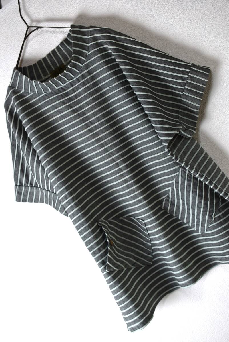 游民 半袖ピンタック入りオーバーカットソー 