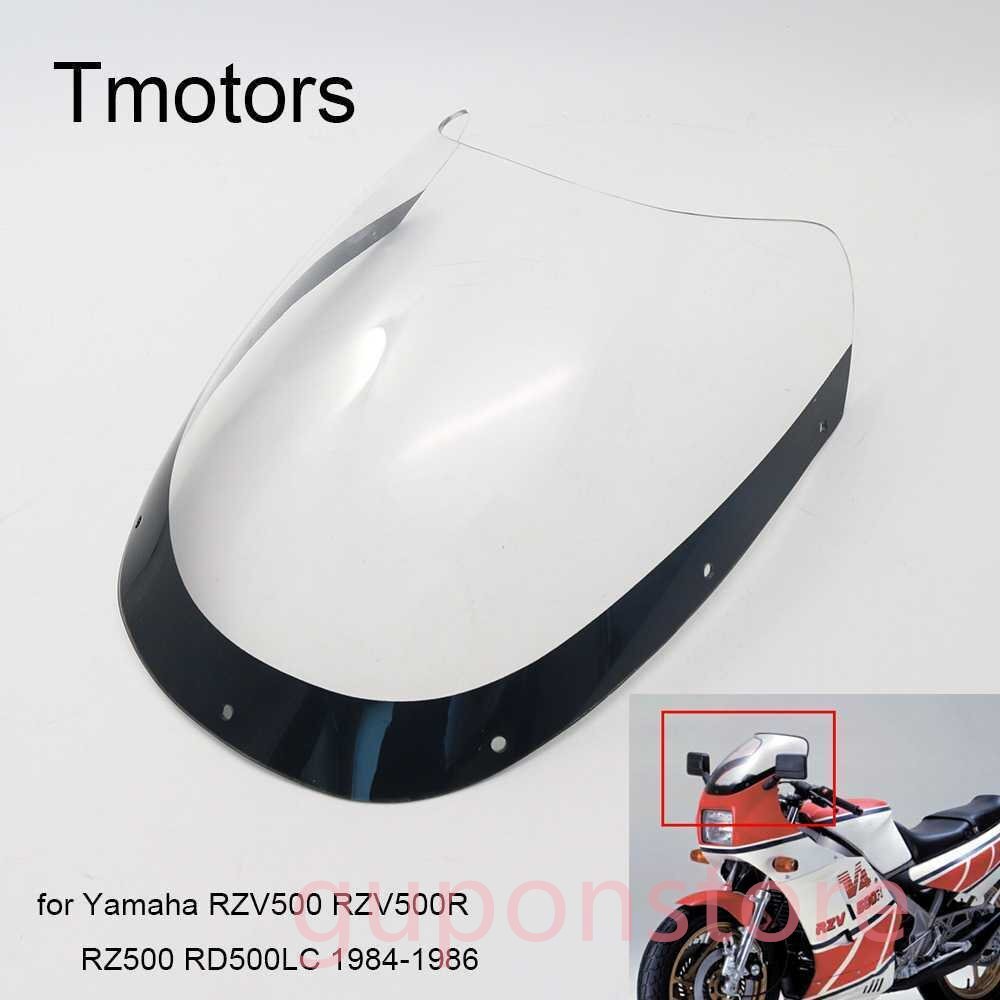 RZV500 RZV500R RZ500 RD500LC 84-86 RZV RZ RD 500 / R LC 1984-1986用の透明フロントガラスフロントガラスABSウインド