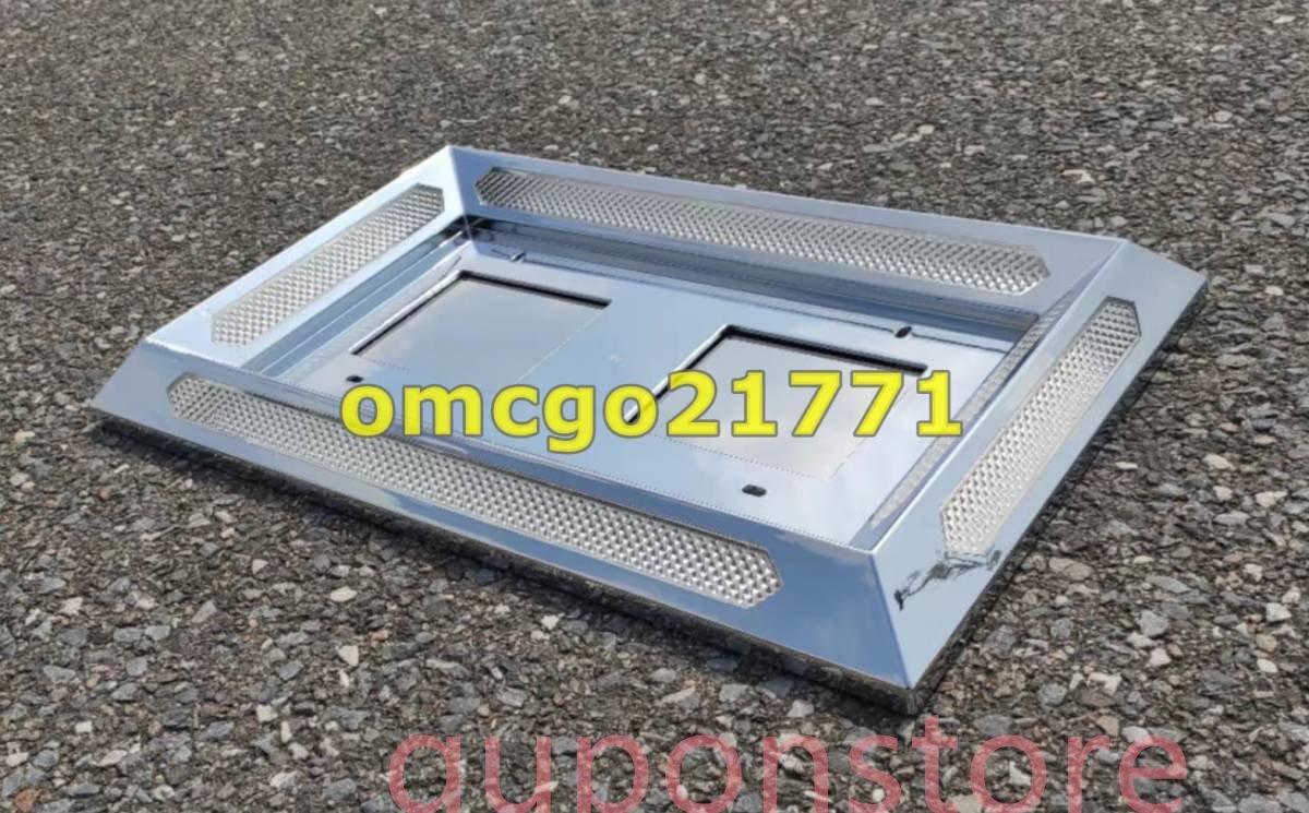 新品即納！高品質(zhì) LED　大型ナンバー枠 変色可能仕様 　ステンレス 鏡面仕上げ フロントアンドン レトロ 汎用 デコトラ