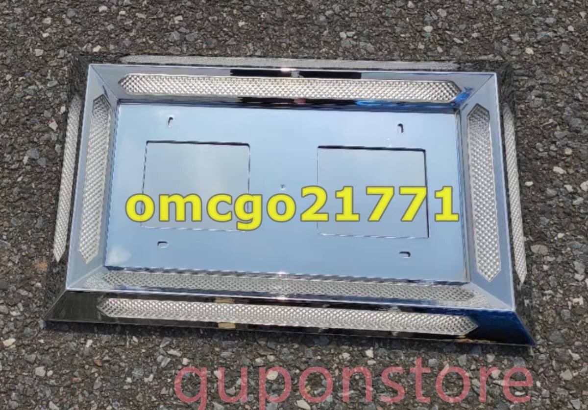新品即納！高品質(zhì) LED　大型ナンバー枠 変色可能仕様 　ステンレス 鏡面仕上げ フロントアンドン レトロ 汎用 デコトラ