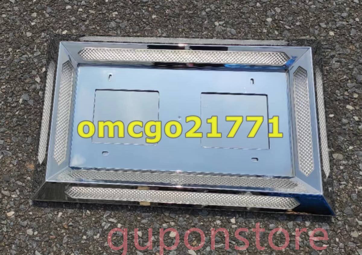 新品即納！高品質(zhì) LED　大型ナンバー枠 変色可能仕様 　ステンレス 鏡面仕上げ フロントアンドン レトロ 汎用 デコトラ