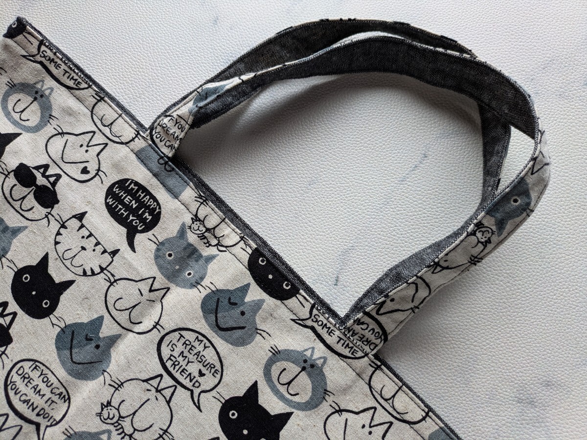 ハンドメイド　トートバッグ　レッスンバッグ　