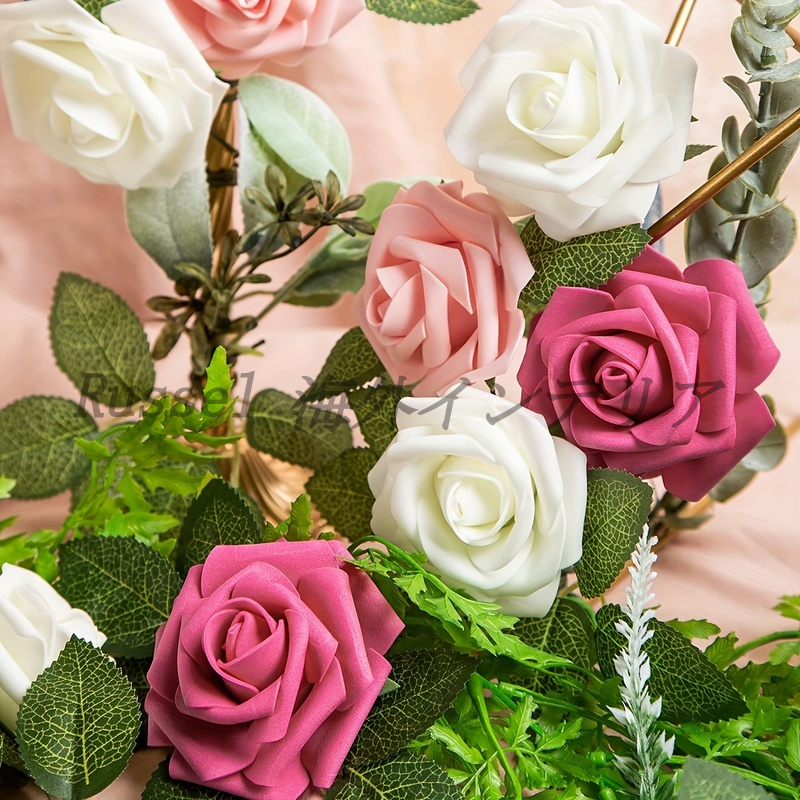 造花 薔薇 バラ ピンク 25本セット おしゃれ かわいい インテリア フェイク フラワー 花 ローズ ドライフラワー風(fēng) パーティー 裝飾