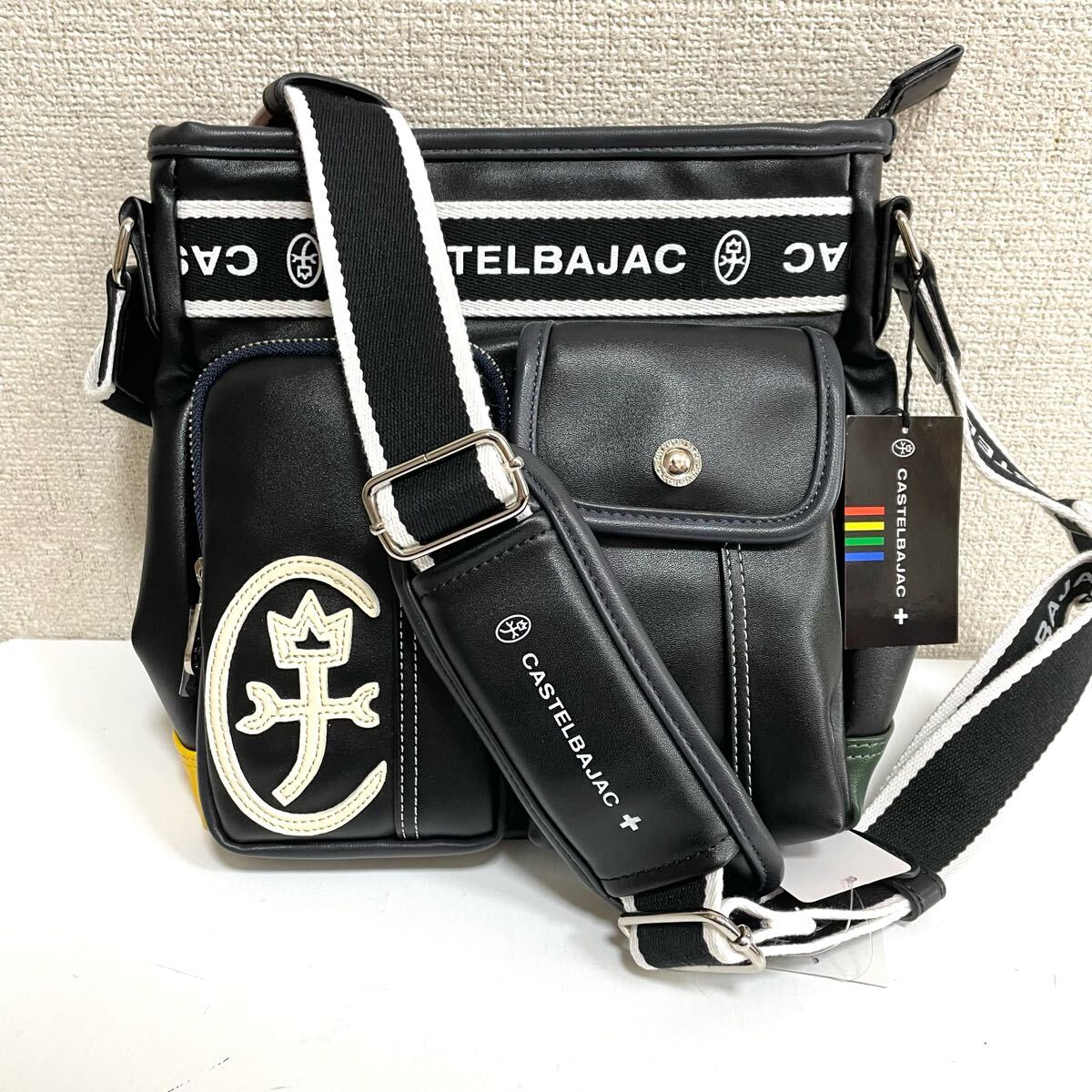 新品 カステルバジャック ショルダーバッグ ドミネ 黒024112/E