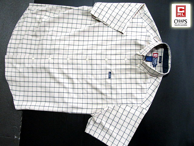 ★100円スタート！チャップス ラルフローレン CHAPS RALPH LAUREN ボタンダウンシャツ 半袖 Lサイズ 希少品 ハンサムチェック