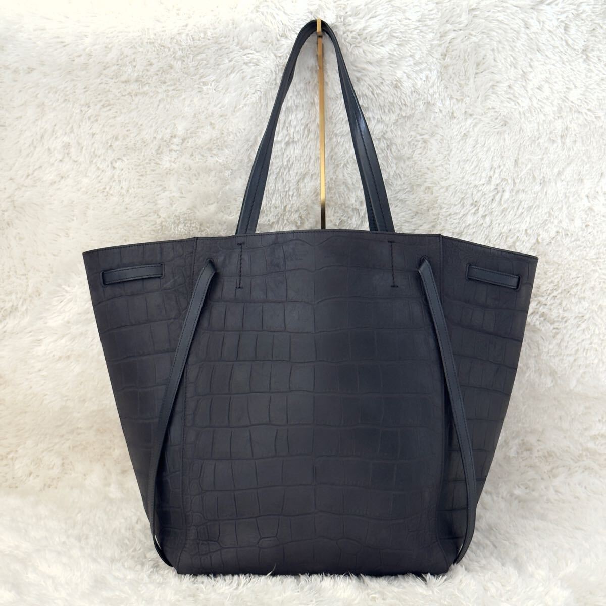CELINE セリーヌ カバ ファントム バッグ クロコ型押し トートバッグ