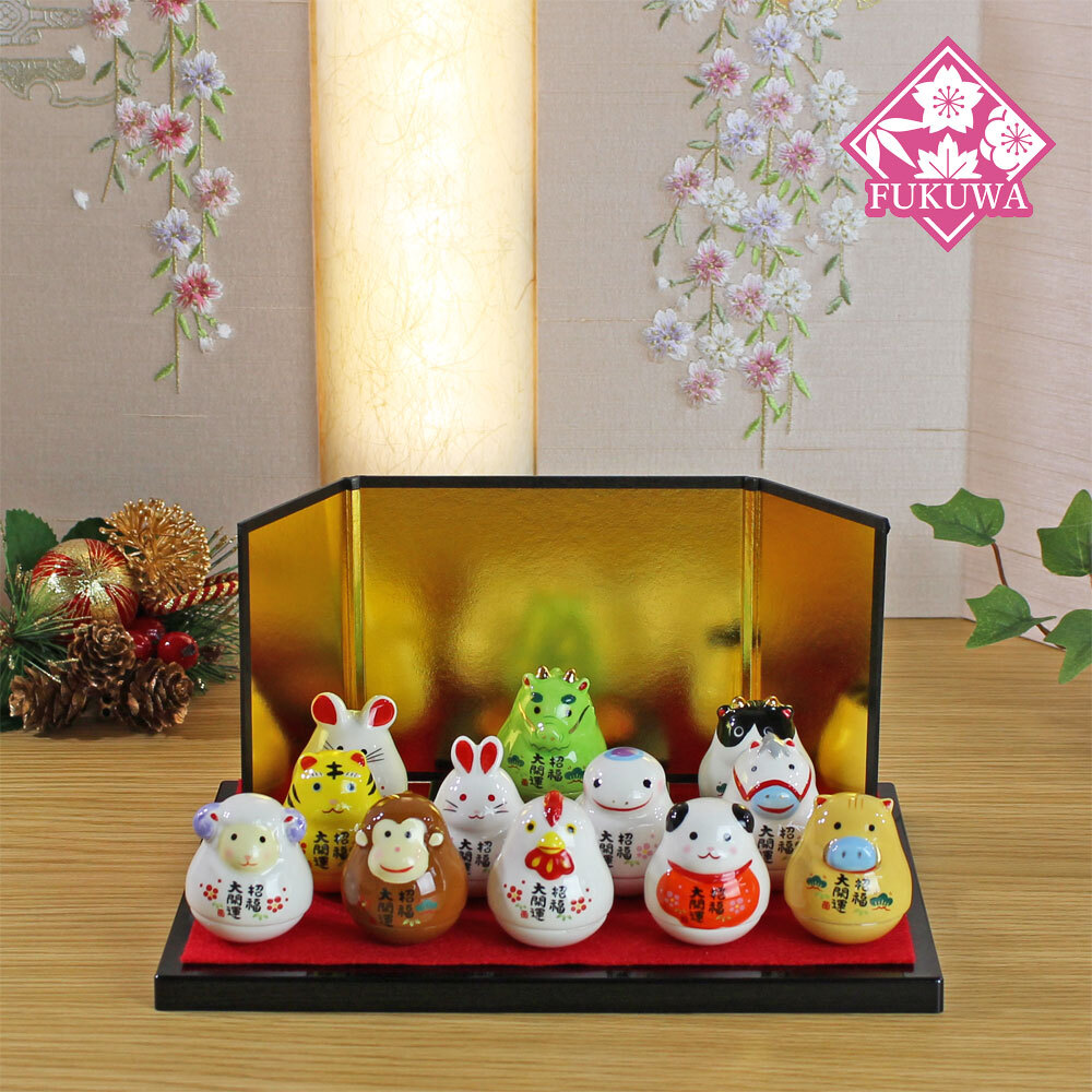 干支 置物 辰 辰年 干支の置物 お正月飾り 2024(おきあがり 十二支飾り SK-5-131)_画像1