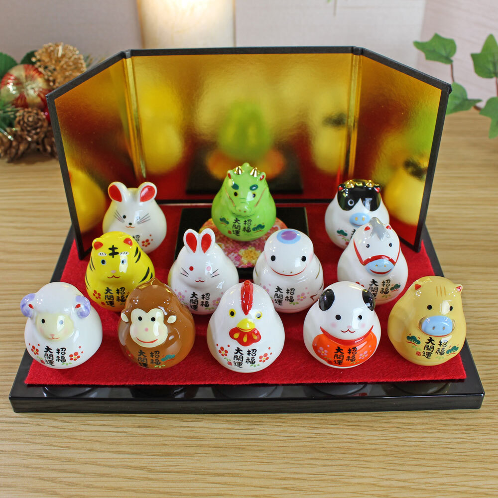 干支 置物 辰 辰年 干支の置物 お正月飾り 2024(おきあがり 十二支飾り SK-5-131)_画像2