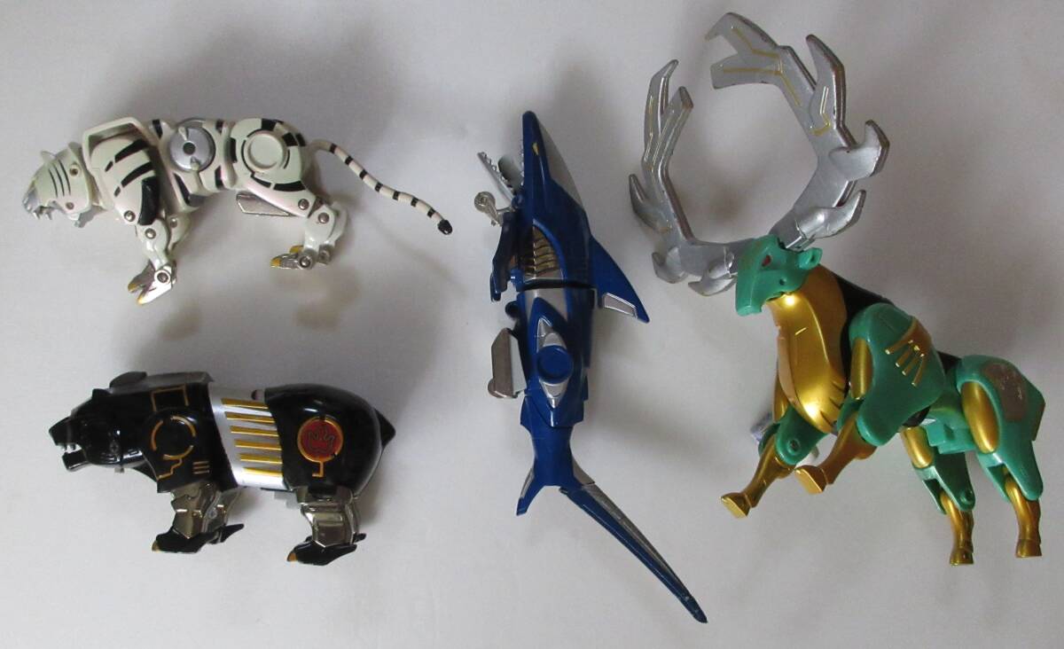 現(xiàn)狀品、 パワーアニマル 4體セット ③ ■百獣戦隊ガオレンジャー 