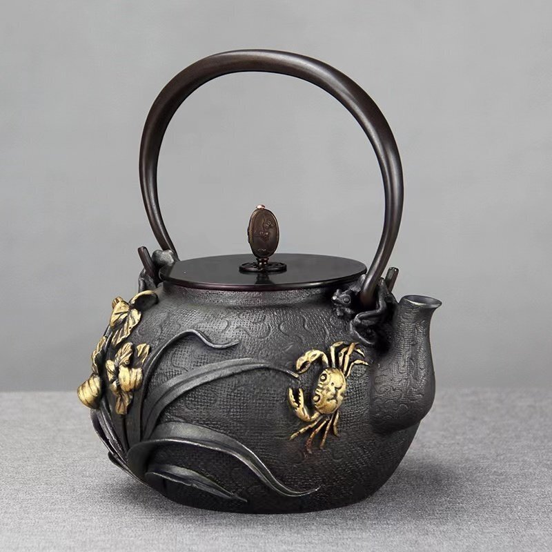 新入荷☆佳品☆南部鉄器 ☆高品質☆ 老鉄瓶 提梁壺 茶道具対応