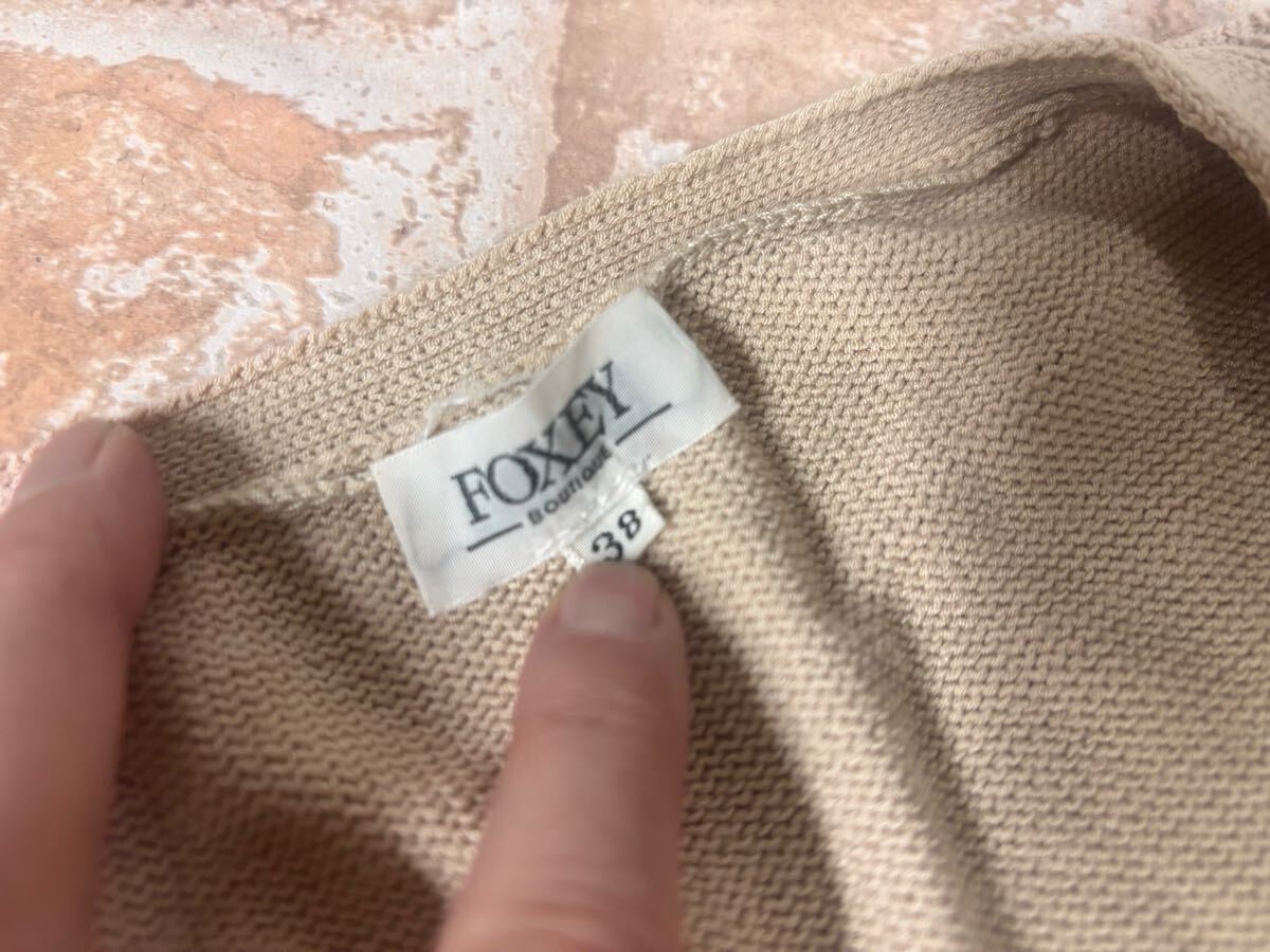 ＄17/FOXY フォクシー ボレロ カーディガン ベージュ 38（M）日本制 匿名発送