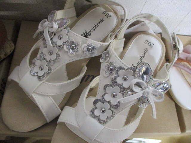 U541/未使用 19cm 20cm キッズ 女児 サンダル シューズ 6足セット まとめ売り