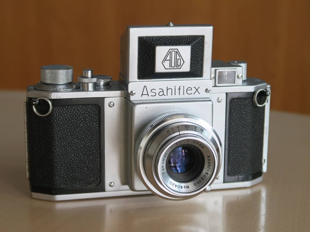 【整備済】Asahiflex Ia　アサヒフレックスIa　Takumar F3.5/50mm　1953年発売　旭光學(xué)　35㎜一眼レフ　プリセット絞り　Ｍ37