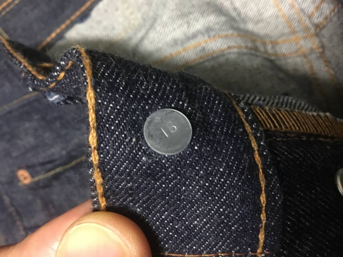  Levi's 501 66 предыдущий период почти неиспользуемый товар не мытье rigid W32L36 16 кнопка время ограничено лот #501XX большой E bell bell Gin поддельный a