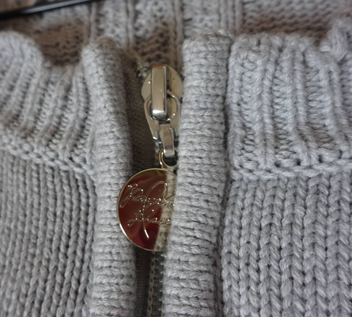 PEYTONPLACE ペイトンプレイス ニットジャケット １５号　大きいサイズ　カーディガン　はおり　グレー_画像4