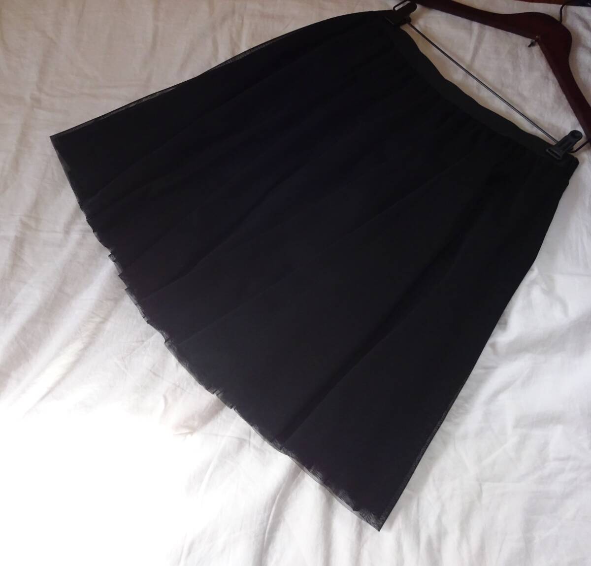 Rose Tiara ローズティアラ チュールスカート 4２　大きいサイズ　黒　ウエストゴム