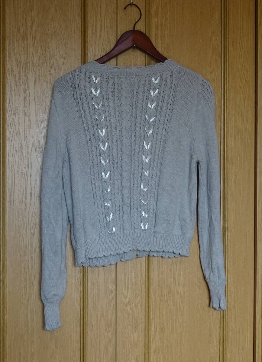PEYTONPLACE ペイトンプレイス ニットジャケット １５号　大きいサイズ　カーディガン　はおり　グレー_画像2