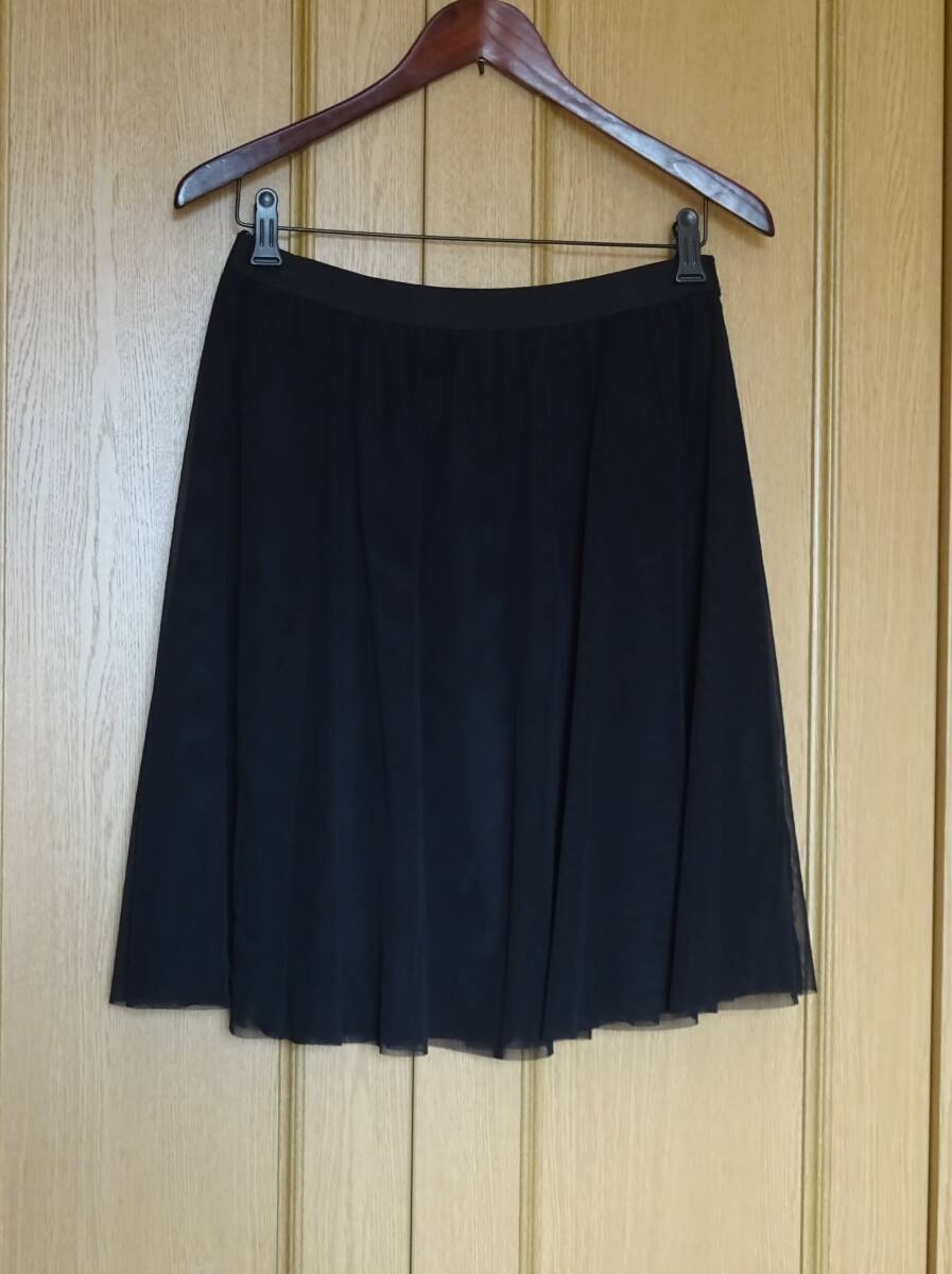 Rose Tiara ローズティアラ チュールスカート 4２　大きいサイズ　黒　ウエストゴム