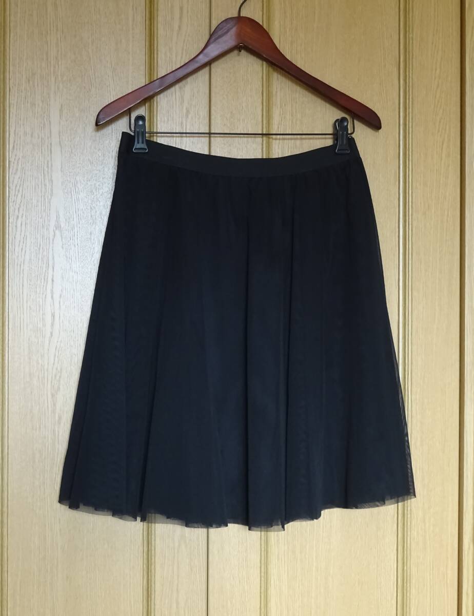 Rose Tiara ローズティアラ チュールスカート 4２　大きいサイズ　黒　ウエストゴム