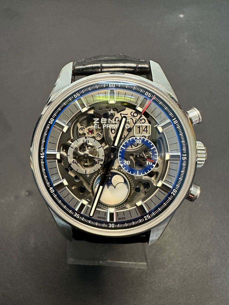 【ZENITH】稼働品　美品　EL PRIMERO ゼニス　03.2530.4047 自動巻き　メンズ腕時計　44.5mm